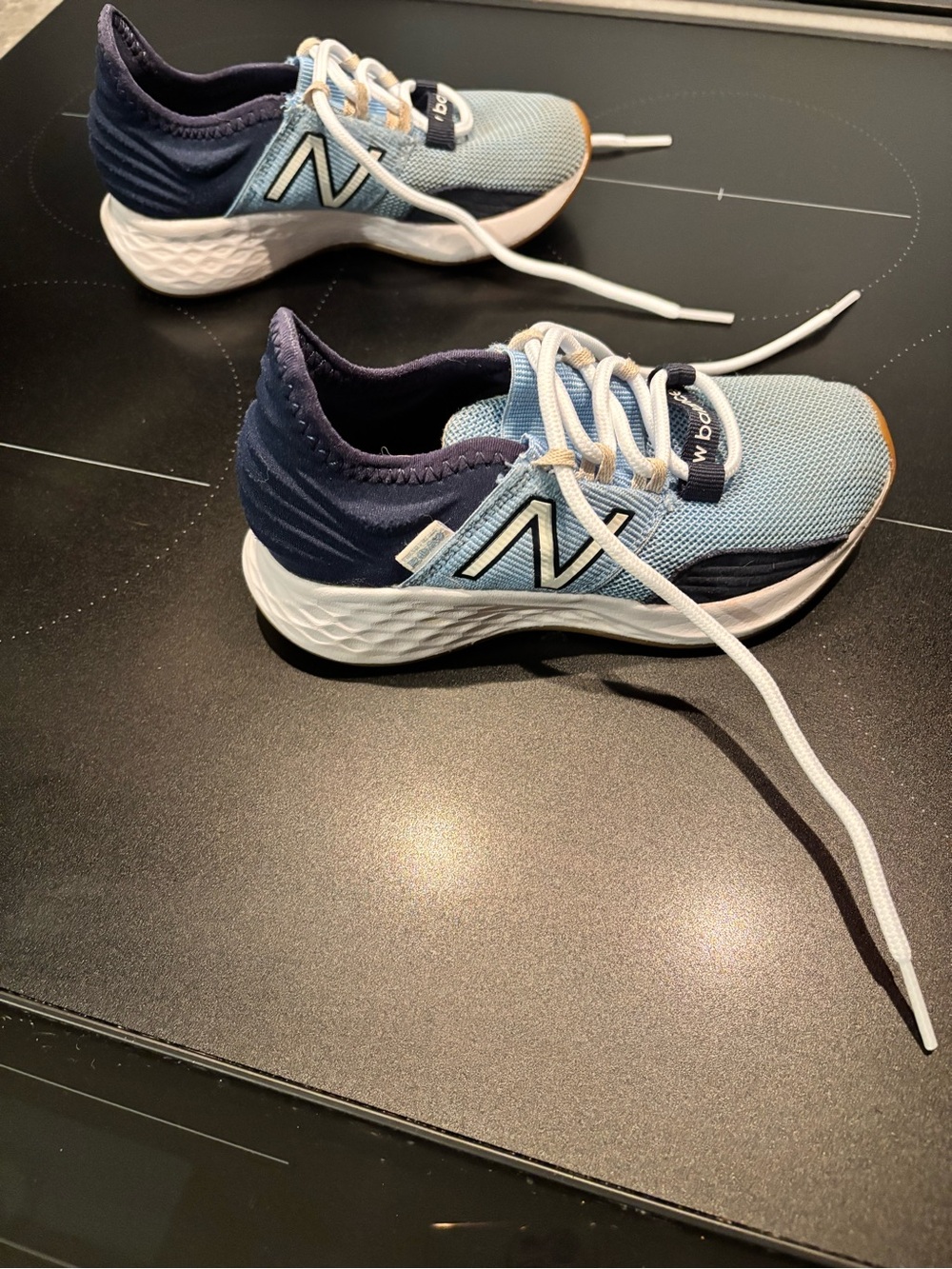 Kids' Light Blue & Navy New Balance Fresh Foam Roav